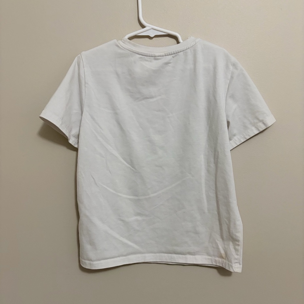 SHEIN White Tee with Dabbing Panda Graphic 7 Youth - Picture 4 of 5